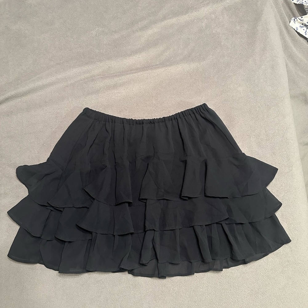 Converse Black Ruffled Skirt